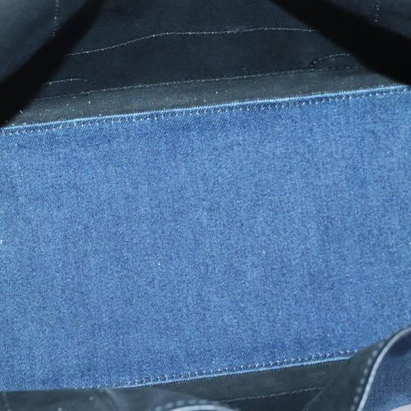 BALENCIAGA Navy Cabas S Hand Bag Denim Silver Blue 339933 Auth yk15288 - Picture 16 of 16